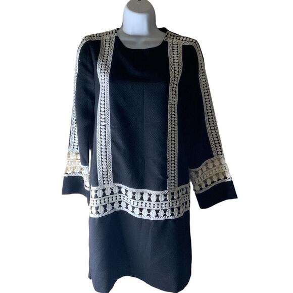 English Factory Dress Women's Size Small Embroidered Accent Style A-Line - Picture 3 of 13